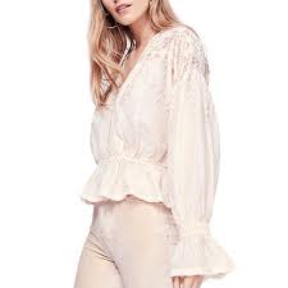 Free People Counting Stars shimmer pleasant blouse - Picture 7 of 9